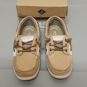 Sperry songfish linen/oat size 13 big kids